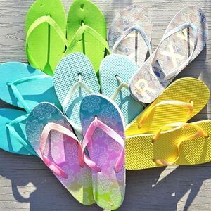 Flip flops summer bundle of 6 womens size 8